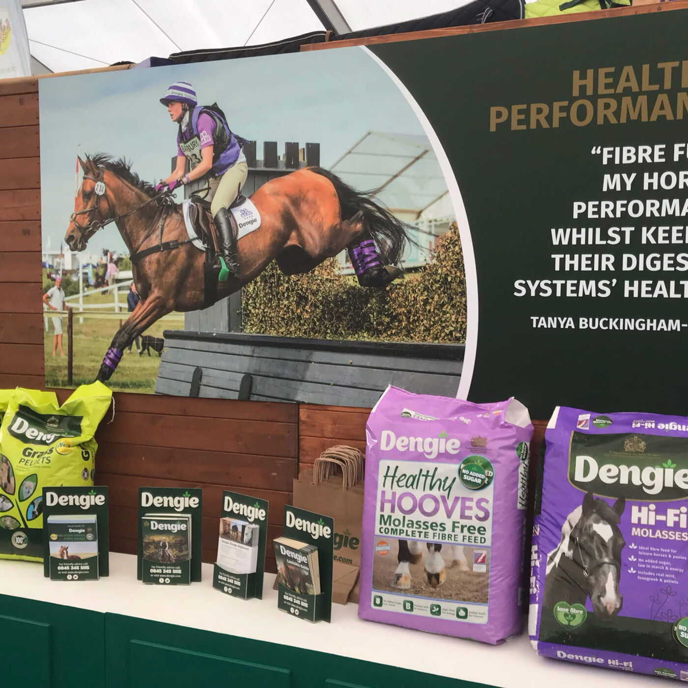 Horse food display stand