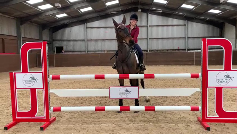 Sam Backstrom with her new showjump